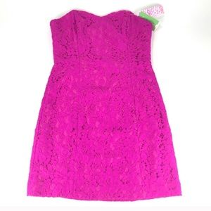 Lily Pulitzer floral lace strapless dress